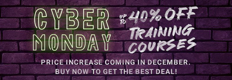 <p>UP TO 40% OFF ALL TRAINING COURSES</p>