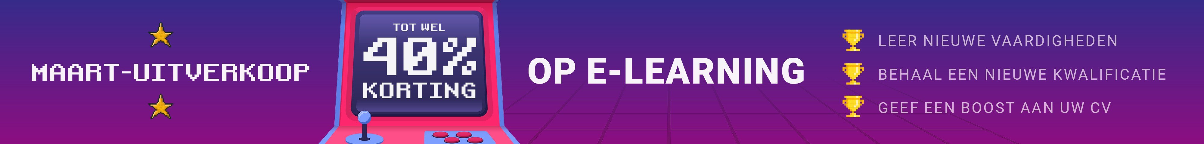 <p>TOT 40% KORTING OP E-LEARNING</p>